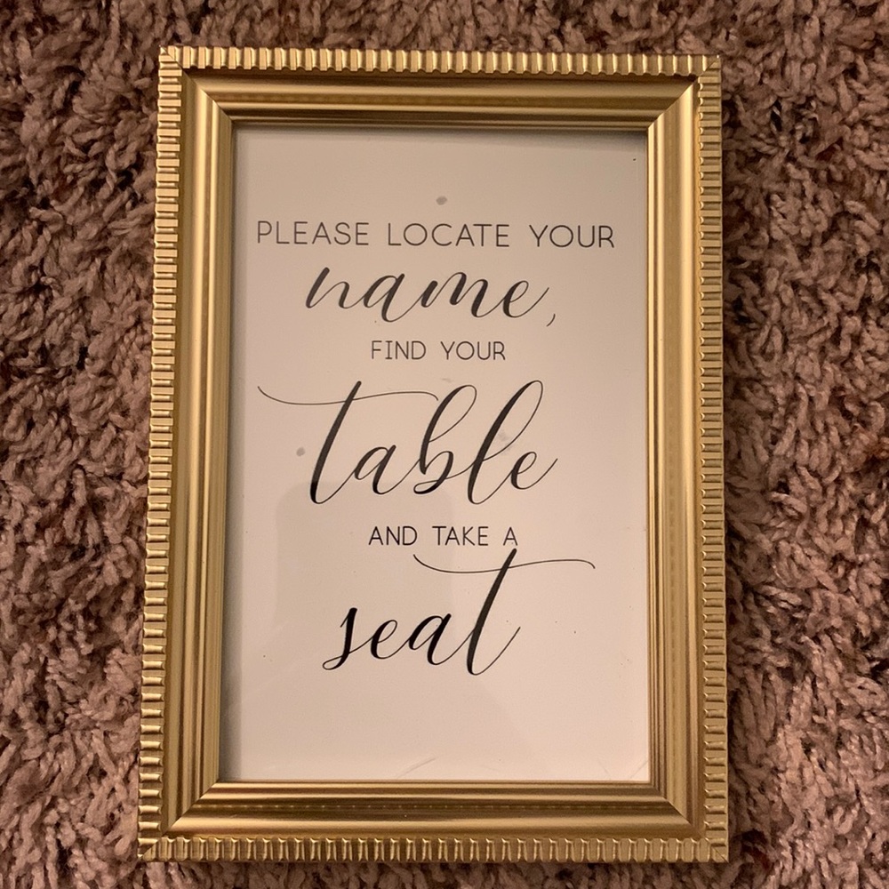 Rehearsal dinner wedding sign